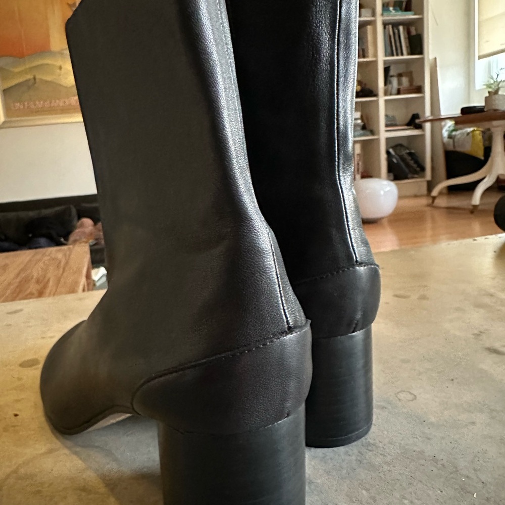 🖤 Maison Margiela Black Leather Ankle Boots – NEW (No Box) - Picture 8 of 9